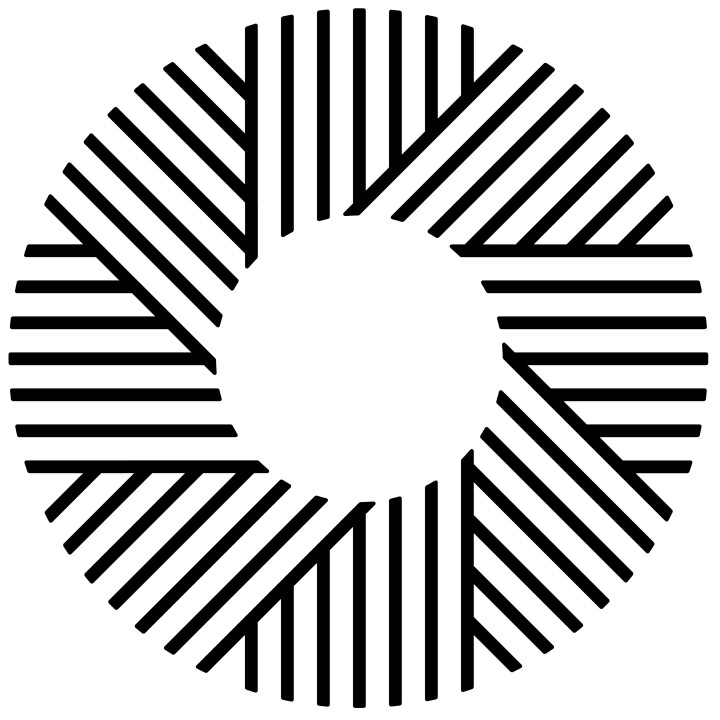 In this example, lines are used to create a sunburst.