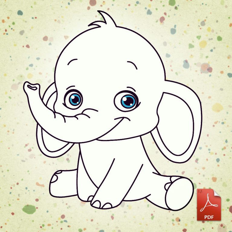 elephant coloring page  kidcourseskidcourses