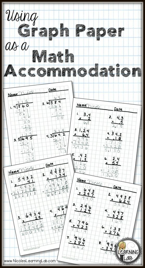 Graph Paper as a Math Accommodation