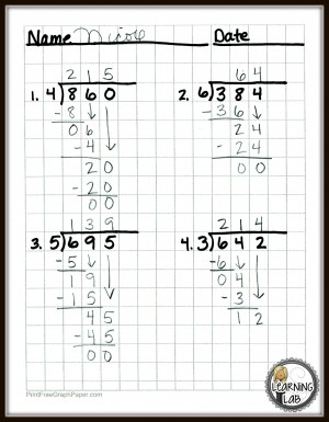 graph paper with numbers