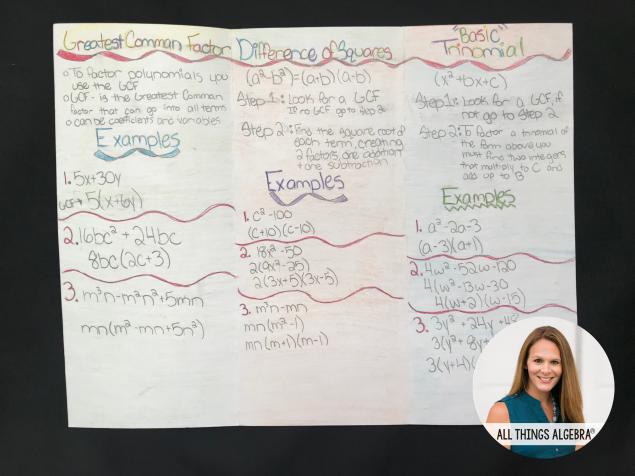 Factoring Polynomials Brochure Project | kidCourseskidCourses.com