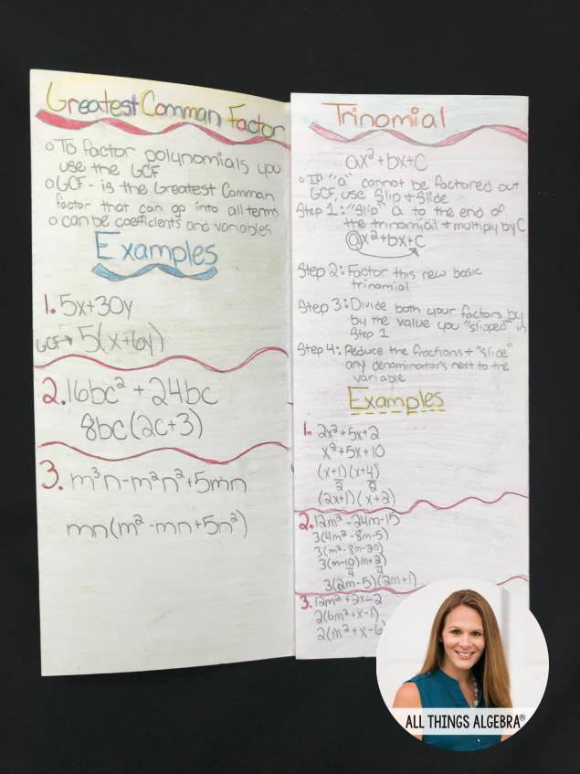 Factoring Polynomials Brochure Project KidCourseskidCourses