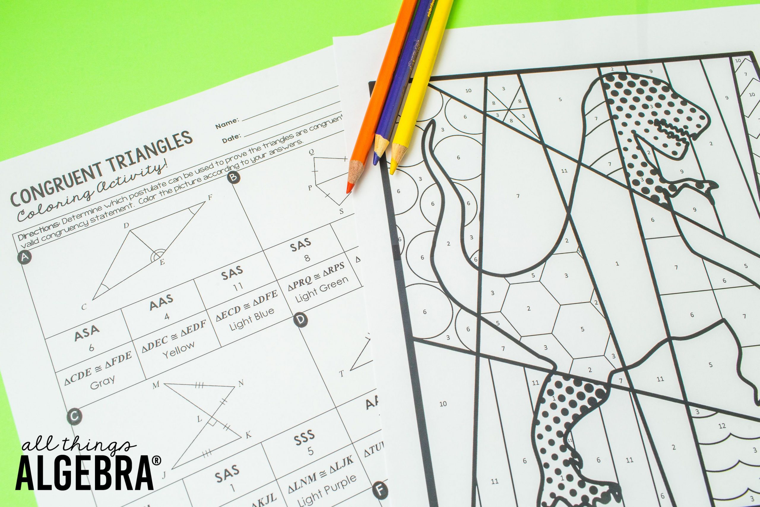 Coloring in the Secondary Math Class | kidCourseskidCourses.com